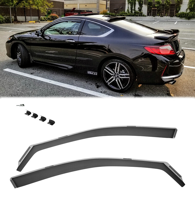 IN-CHANNEL Visors For 13-17 Honda Accord Coupe JDM Side Window 