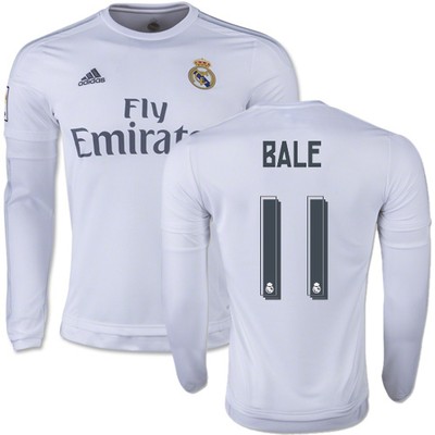 Adidas Gareth Bale Real Madrid Manica Lunga Casa Maglia 2015/16 La Liga  Spagna | eBay