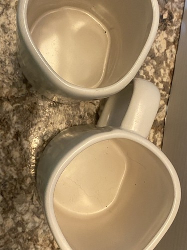 Rae Dunn Good Bad Egg Large Mugs White Ceramic Pair Set Of 2 - Picture 3 of 4