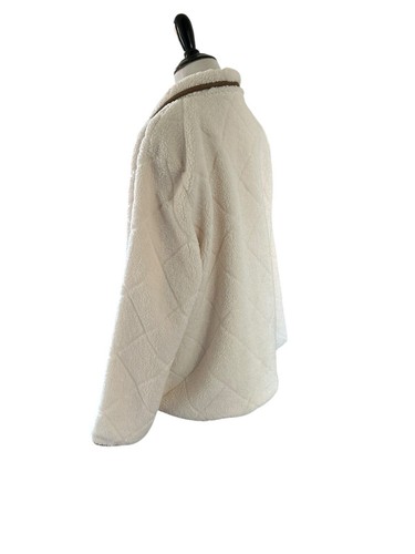 Lauren Ralph Lauren Faux Shearling Coat Lined Button Quilted Jacket Sz L NWT - Picture 6 of 11