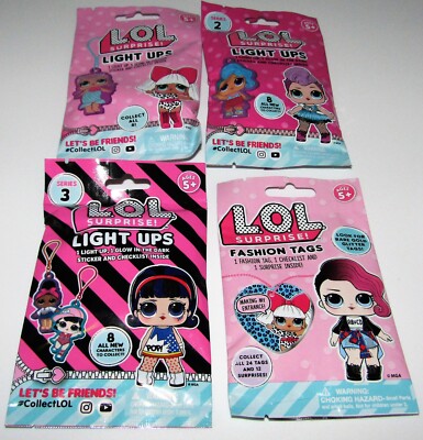 Lol Surprise Light ups Series 1,2,3 tags Lot of (4) Random Blind Bags New 
