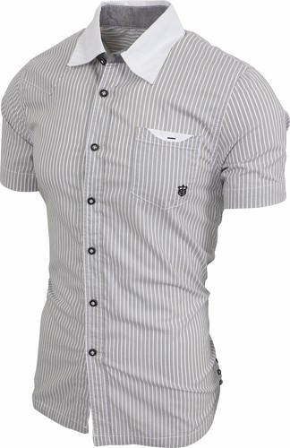 Herren FREIZEIT SHIRTS MIT KNOPF NACH UNTEN Kleid T-Shirt kurzärmelig schmale Passform Sommer gewebt - Bild 39 von 62