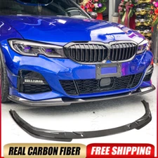 FOR 2019-2022 BMW G20 M340i 330i REAL CARBON FIBER FRONT BUMPER LIP SPLITTER