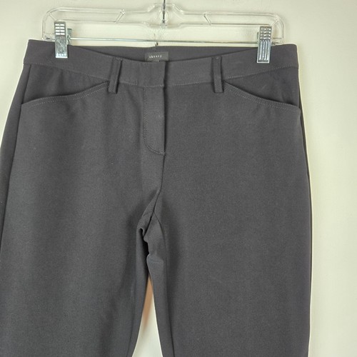 Theory Dress Pants Womens 8 black nylon stretch Classic Slim leg Quiet Luxury - Picture 9 of 12
