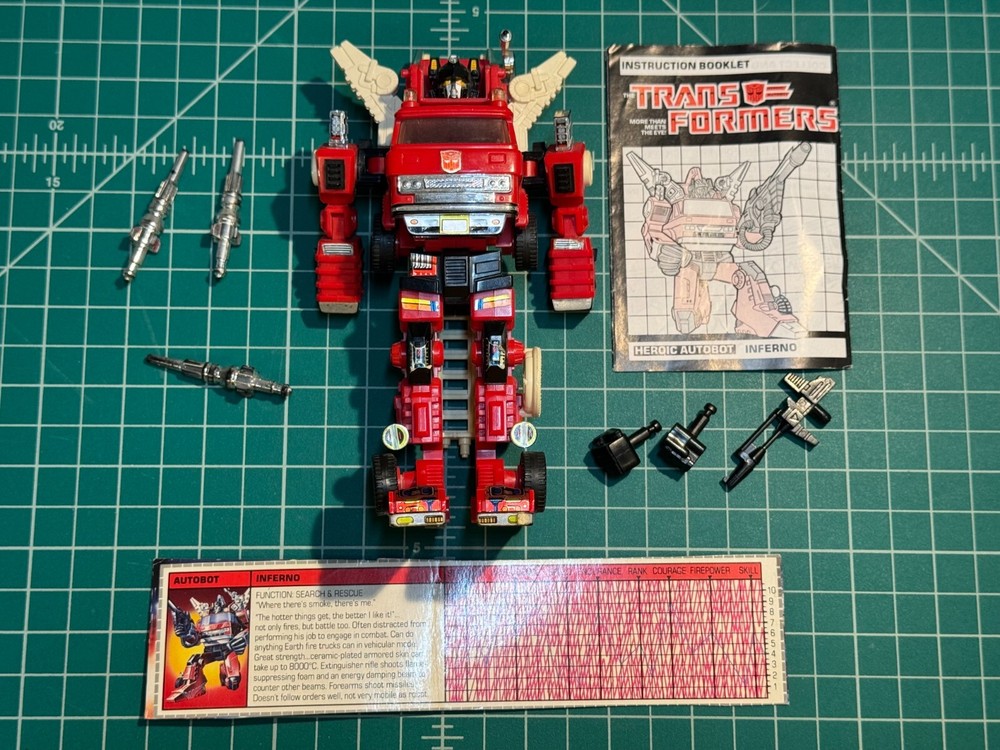 Inferno Complete 1985 Vintage Hasbro G1 Transformers Autobot