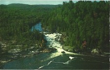 40 Mile Rapids, Mississagi River, Algoma Vacationland, Ontario, Canada Postcard