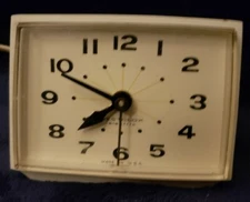 Vintage MCM Westclox Electric Alarm clock, Made In USA Model 20291 small basic