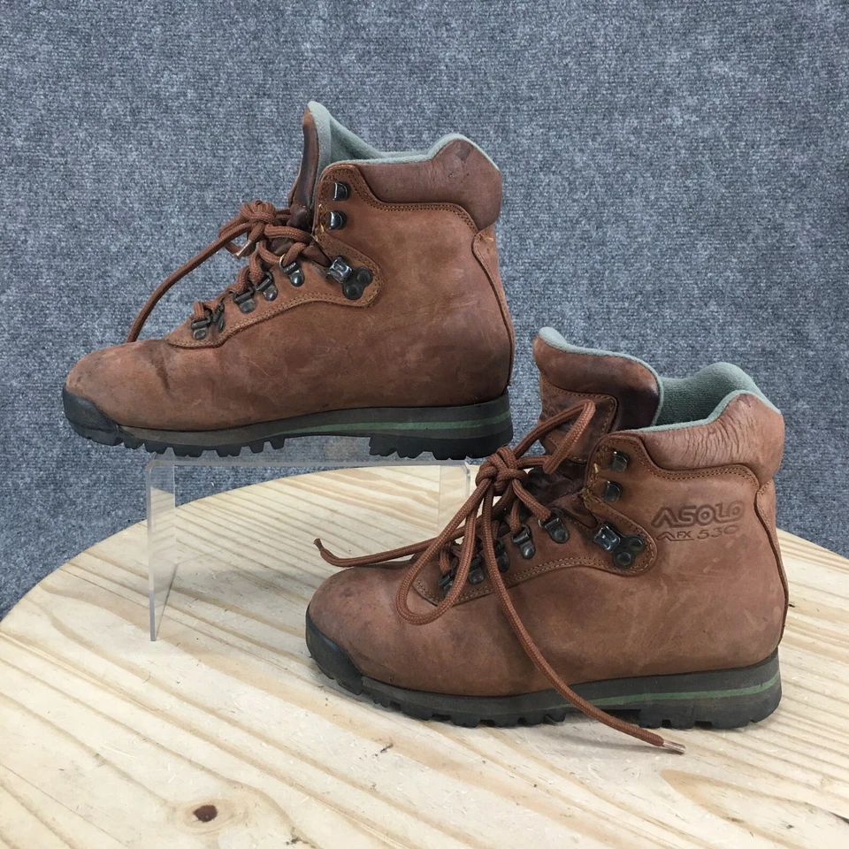Asolo Botas Mujer 7 AFX 530 Trail Senderismo Botín Cuero Marrón Con Cordones Foto 2 de 4