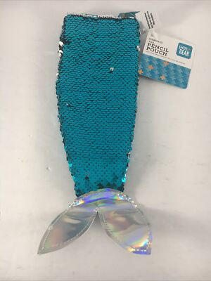 Pen + Gear Mermaid Tail Sequin Shine Glimmer Pencil School Office Supply Pouch 
