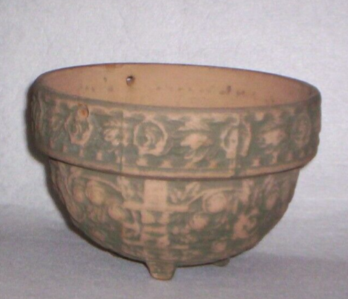 Vintage McCoy Pottery Red Wing? Brushware Hanging Flower Basket Planter