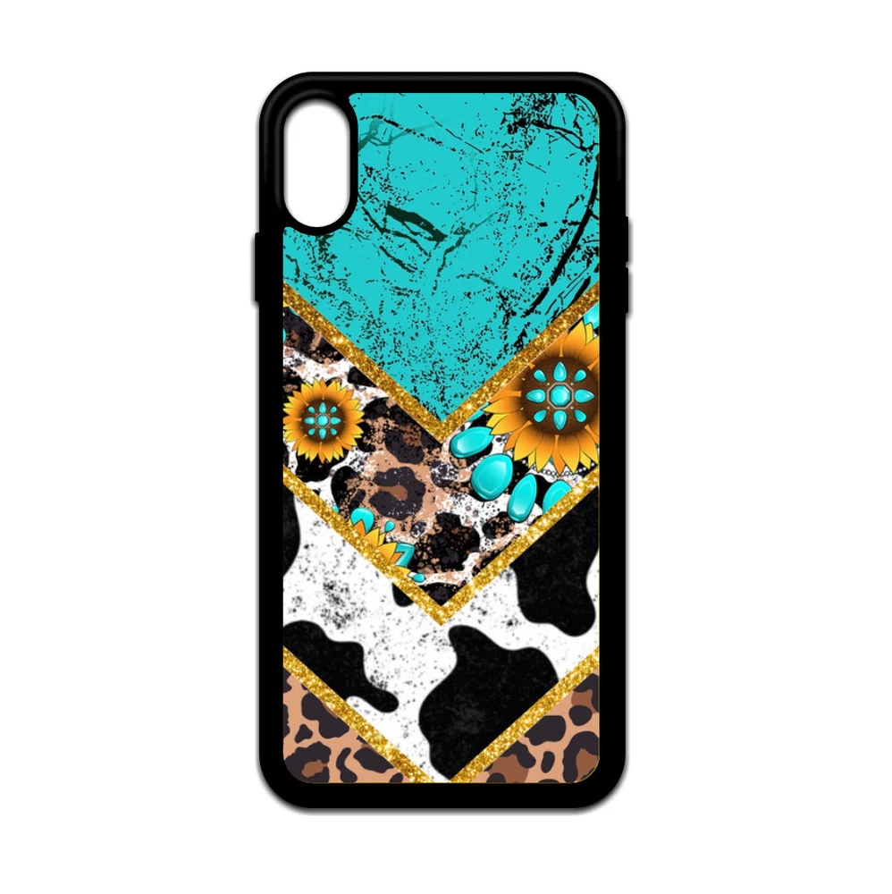 Phone Case for iPhone 7 8 X XR XS 11 12 13 14 15 Cow Print Country Girl