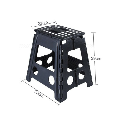 22 / 39 cm Folding Step Stool Plastic Portable Foldable Chair Store Flat Outdoor - Picture 23 of 23