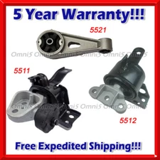 N452 Fits 2014-2015 Chevrolet Spark 1.2L AUTO CVT Engine Motor & Trans Mount 3pc