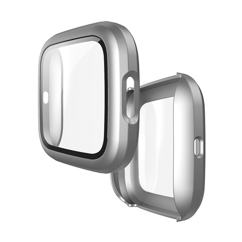 For Fitbit Versa 2 Protective Case Watch Cover Tempered Glass Screen Protector - Photo 17 sur 18