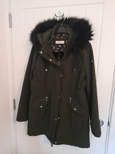 Women`s Eliza J Soft Cell Green Parka Size Xl