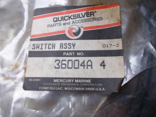 New OEM Mercruiser/Quicksilver Switch Assembly Part Number 36004A 4 - Picture 1 of 2