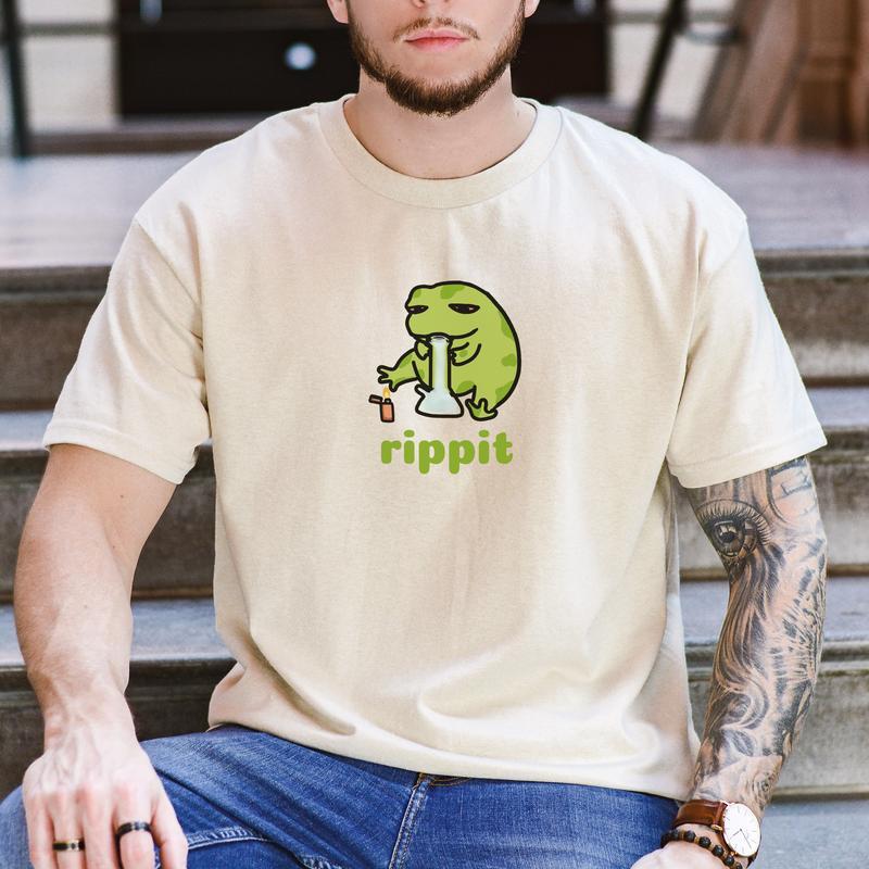 Rippit Funny Unisex Stoner T Shirt Marijuanaa 420 Cannabiss Weed