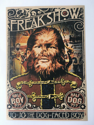 Freak Show Wolf Boy Poster Sideshow Circus Carnival Clowns Print