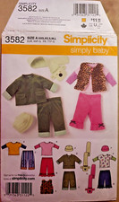 Simplicity Sewing Pattern 3582 Winter Simply Baby Pants Jacket Vest Fleece Hat