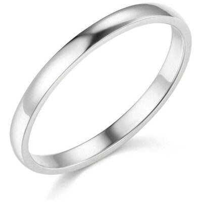 14k Solid Yellow White Gold 2mm 3mm 5mm 6mm 7mm 8mm Fit Engagement Wedding Band