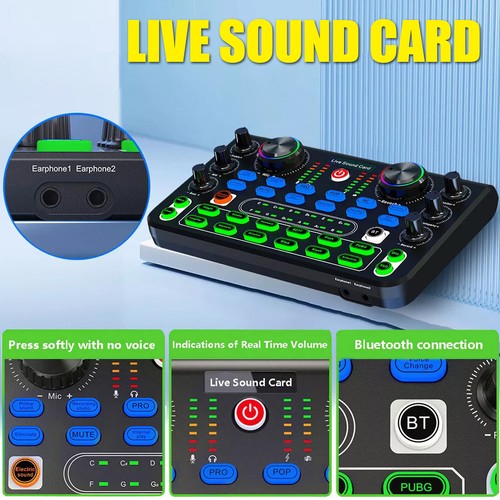 Sound Mixer Microphone Voice Changer For Broadcast Live Streaming Effect PC KTV - Picture 8 of 18