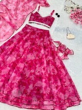 Floral Lehenga Ready made Lengha Choli Indian Wedding Party Wear Pakistani Bride