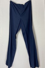 DONNA KARAN Size 8 Blue Slim Silk Pants