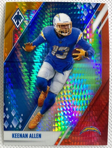 2021 Panini Phoenix Football Keenan Allen Fire Burst Card Los Angeles Chargers - Picture 1 of 2