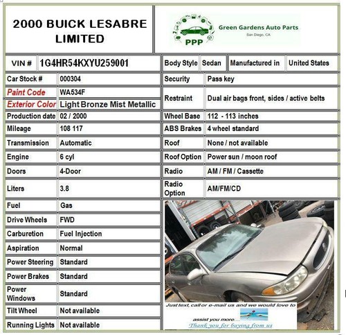 2000 BUICK LESABRE Front Exhaust Manifold Federal 24504378 Left Diver Side LH G - Picture 12 of 12