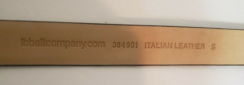 Cintura LB Belt Company nera in pelle italiana a tema golf taglia S 34,5" nuova con etichetta - Foto 6 di 6