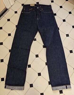 LEVI LVC 501 XX VINTAGE 1937 BIG E REDLINE SELVEDGE RAW DENIM JEANS 31 × 34  USA!