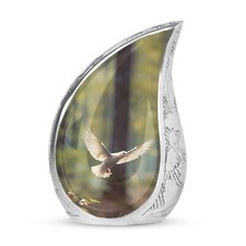 Peaceful Journey Dove Flying Cremation Urn For Ashes Keepsake