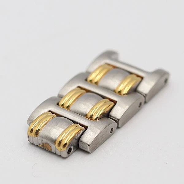 Bracelet montre femme GUCCI authentique 3 maillons 9040L pièces argent/or 12 mm