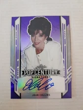 Joan Collins /20 Prismatic Purple Autograph Card 2021 Leaf Pop Century Dynasty 