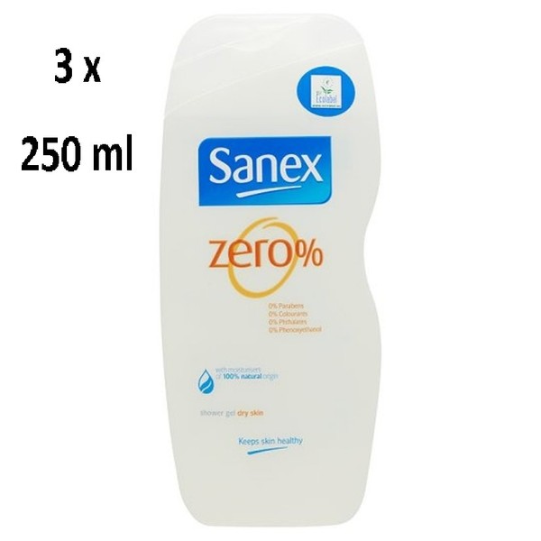 "22,60€/L - 3Er Pack Sanex Duschgel \"Zero %\" FüR Trockene Haut - 250Ml"-image