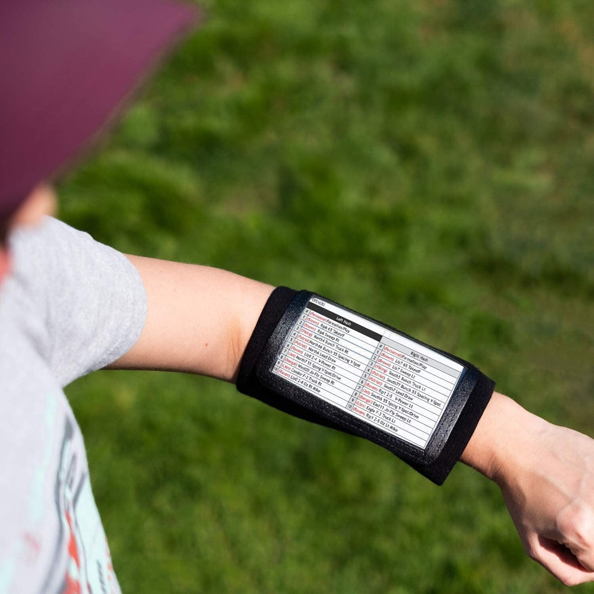 Bracciale Playbook Per Calcio E Baseball - Lavabile E Riutilizzabile - Con Copertura In PVC E Cinturino In Cotone Elastico - 5