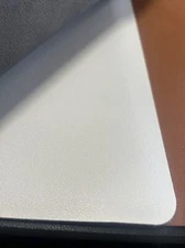 XL White Oversized Mouse pad for office or gaming set up, 23.5" x 13.5" Leather