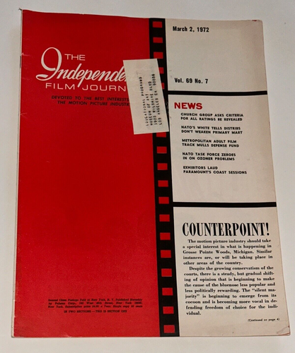 The Independent Film Journal March 1972 Magazine French Connection Academy Award - Picture 1 of 9