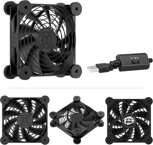 120Mm Quiet USB Powered Fans 5V Computer Cooling Fan with 3-Speed Control - Picture 2 of 9