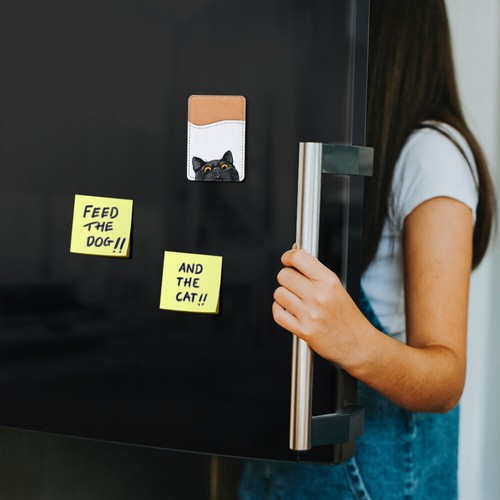 Animal Wallet Card Adhesive Stick On Holder Pouch for Universal Cell Phones - Photo 7 sur 223