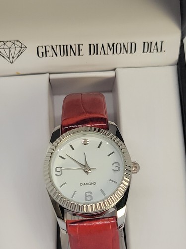 Orologio da polso nuovo con scatola originale quadrante diamantato con cinturini marroni Kohl's - Foto 2 di 7
