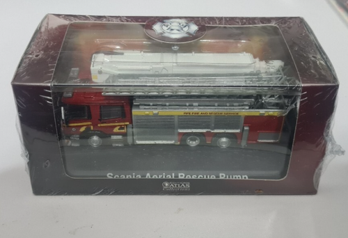 Atlas Editions Scania Aerial Rescue pump fire engine truck 1:76 sealed boxed