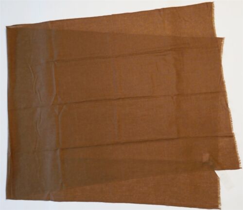 NWT CALYPSO ST BARTH 100% Cashmere Brown Scarf/Wrap/Shawl 80" x 30.5" - Picture 3 of 7