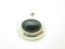 Sterling Silver ESPO Black Onyx Pendant Slide Pendant Or Charm