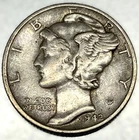 1942-P Mercury Dime 10c Good Circulated Condition 90% Silver US Coin - 3261