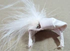 VINTAGE MATTEL BARBIE FASHION DOLL PASTEL PINK SATIN JEWELED HALF HAT w/FEATHERS