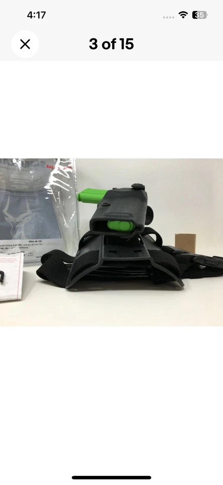 Safariland® 6004 SLS™ STX Tactical Black RH Leg Rig Holster, 1911 5" WITH RAIL - Image 2 of 4