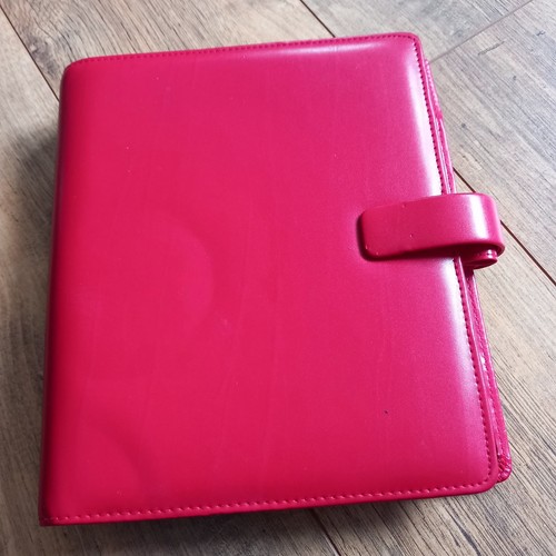 Filofax Metropol Organizer A5, rot, Kunstleder, einige Einlagen