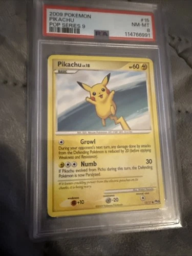 Pokemon TCG 2009 Pop Series 9 Pikachu 15/17 PSA 8 NM-MT