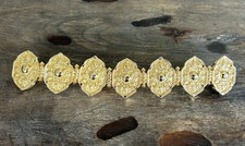 Vintage Alexis Kirk Belt Buckle Gold Tone